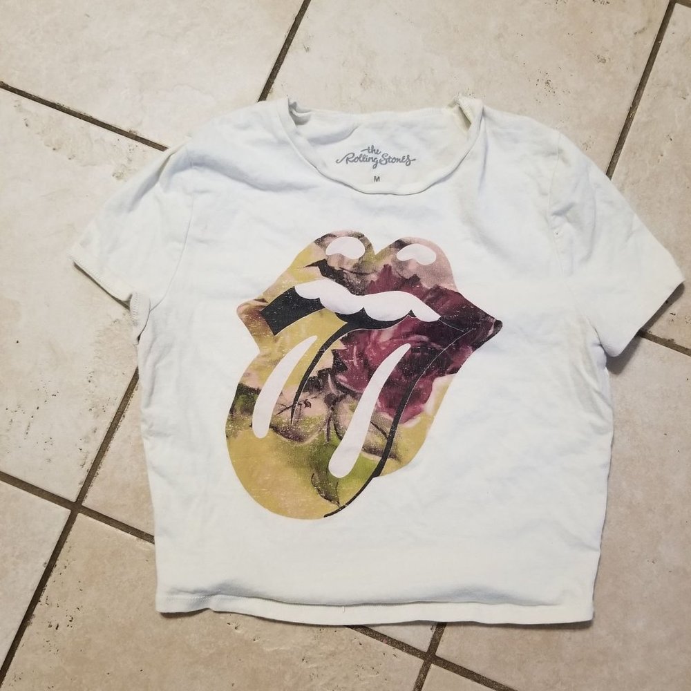 Rolling Stones crop top shirt women